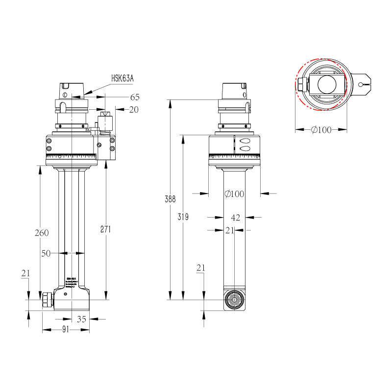 DK90-HSK63A-ER16-260