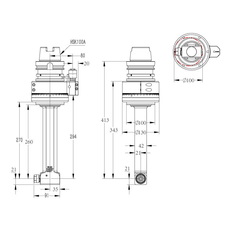 DK90-HSK100A-ER16-260